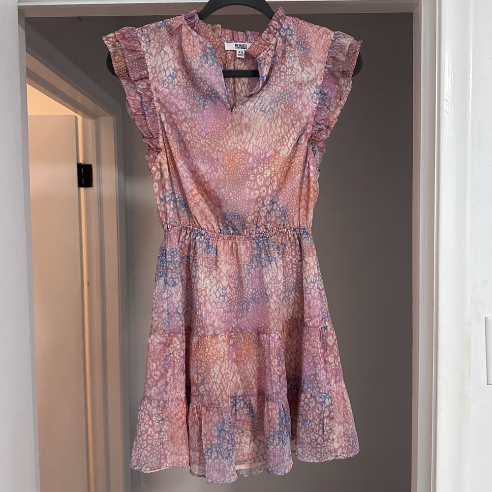 BB Dakota by Steve Madden Pink and Blue Mini Dress